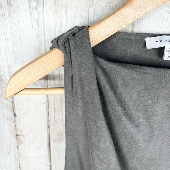 Topshop Women's Sleeveless Gray Side Cut Out T Shirt Dress Size M 8-10 - Picture 4 of 11